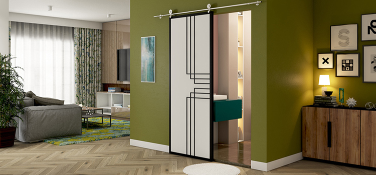 sliding bathroom door installation in Daly City